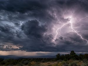 A dark sky showing thunder and lightning, representing drama and ADHD emotional intensity